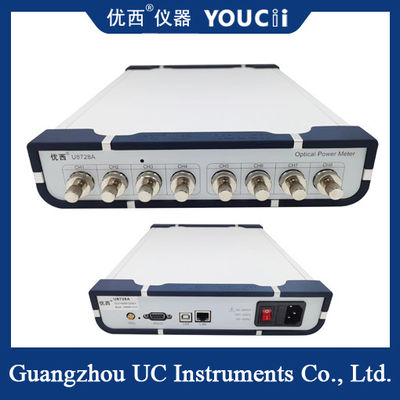 Pengukur Daya Optik 8 Saluran Jangkauan Daya + 5 ~ -65dBm
