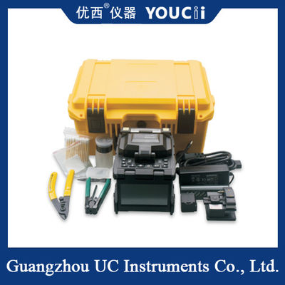 Enam Motor Otomatis Fiber Fusion Splicer Pengelasan Jalur Utama Pengelasan Serat Kulit