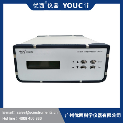 2/4/8/16 Chanel Desktop Optical Switch Dengan Return Loss 50dB Panjang Gelombang Operasi 1260 ～ 1650nm