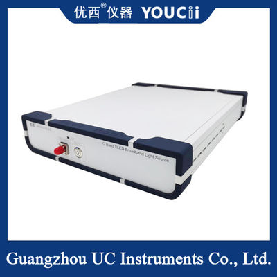 O Band Panjang Gelombang Sumber Cahaya Broadband Adjustable SLED Presisi Tinggi