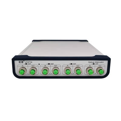 4 Saluran Variabel Attenuator Optik 9um 125um Serat Mode Tunggal